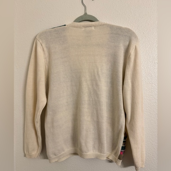 Vintage Napa Valley Petites 1990’s Flower Embroidered Cardigan - Picture 3 of 6